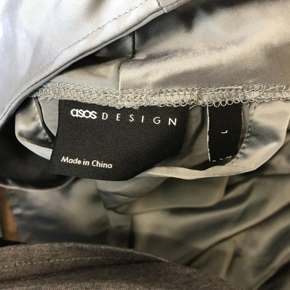 Asos- Women's Large - Gray 100% Polyester Robe - Picture 4 of 5